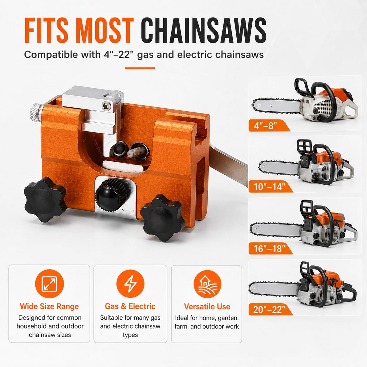 Ashmonts® Perfect Edge on Your Chainsaw Every Time